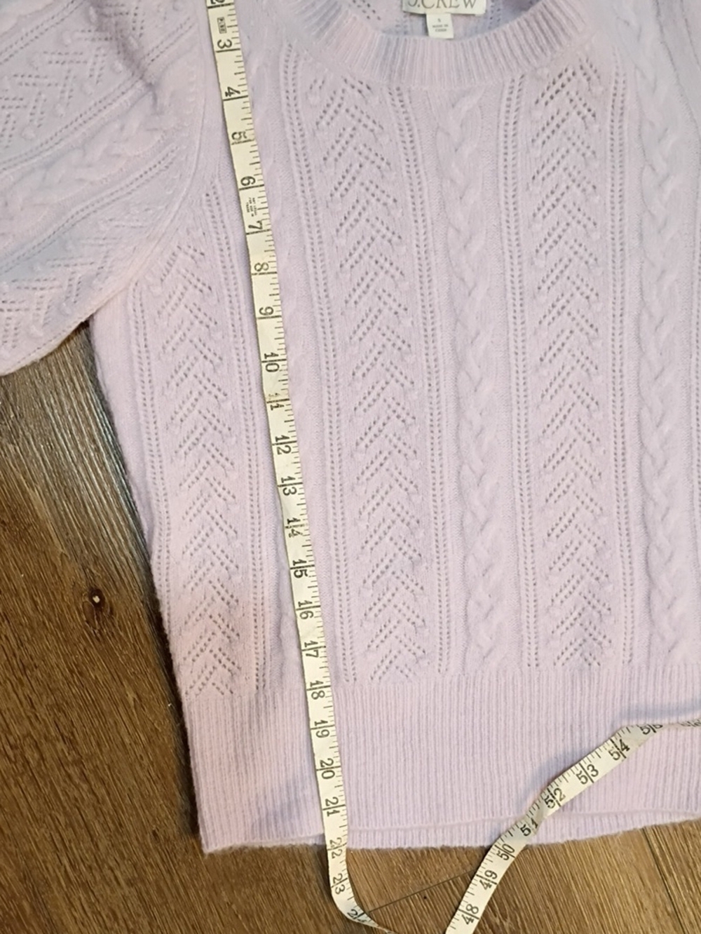 J. Crew Purple Lilac Pointelle Sweater Size Small - Picture 8 of 8